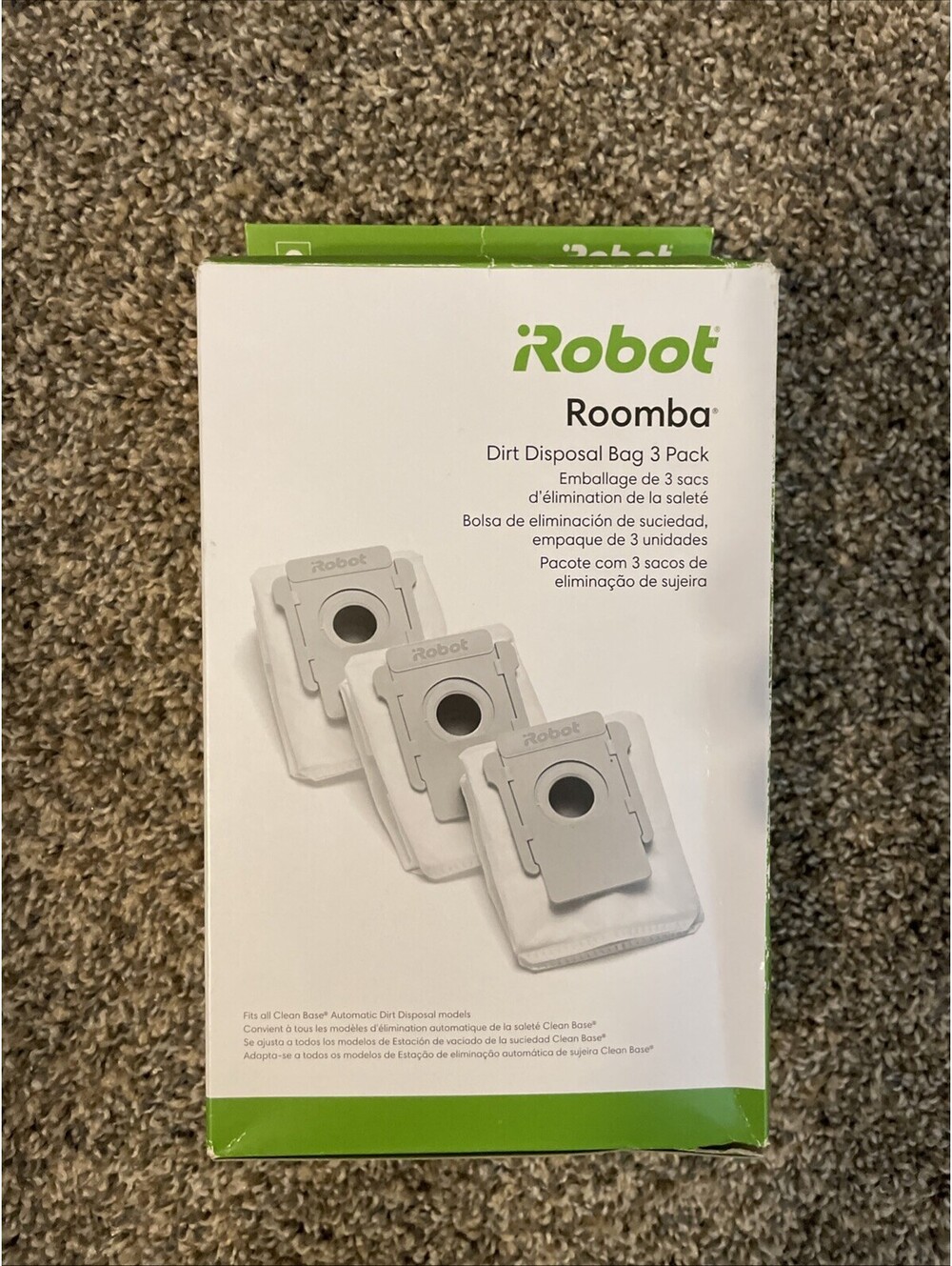 Genuine iRobot Vacuum Dirt Disposal Cleaner Bags for Roomba - Pack of 3